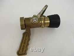 Elkhart, M24408-t1-1, Navy Firehose Nozzle, Grip Cast Brass 1.5 Npsh