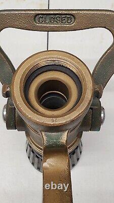 Elkhart Nsn 4210-00-465-1906 20266-sfl-gn-95 Firehose Nozzle Brass 1.5 Npsh