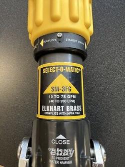 Elkhart Select-O-Matic Fire Hose Nozzle, SM-3FG, Pistol Grip, 1 Inlet, New
