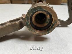 Elkhart Solid Brass Marine Fire Hose Nozzle, 95 GPM, Military Grade NSN