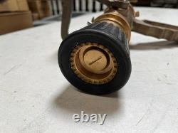 Elkhart Solid Brass Marine Fire Hose Nozzle, 95 GPM, Military Grade NSN