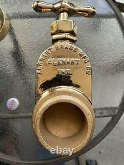 Elkhart Vintage Solid Brass Fire Hydrant 2 1/2 Gate Valve Polished & Lacquered