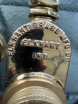 Elkhart Vintage Solid Brass Fire Hydrant 2 1/2 Gate Valve Polished & Lacquered