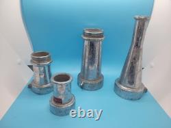 Elkhart brass Fire Smooth Bore Nozzle Stacked Tips 1.75, 1.50, 1-3/8 + Longer