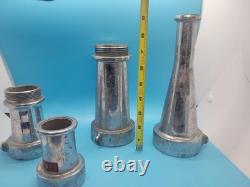 Elkhart brass Fire Smooth Bore Nozzle Stacked Tips 1.75, 1.50, 1-3/8 + Longer