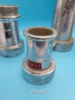 Elkhart brass Fire Smooth Bore Nozzle Stacked Tips 1.75, 1.50, 1-3/8 + Longer