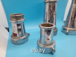 Elkhart brass Fire Smooth Bore Nozzle Stacked Tips 1.75, 1.50, 1-3/8 + Longer