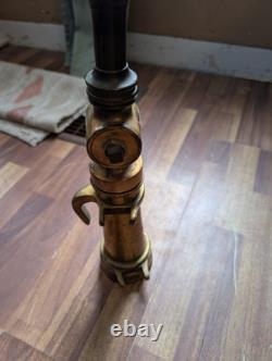 Eurfka Brass Fire Hose Nozzle