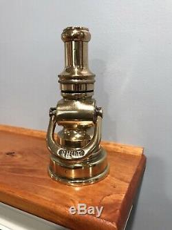 Excellent Condition C. Callahan Vintage Solid Brass Fire Nozzle