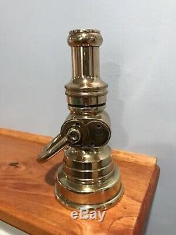 Excellent Condition C. Callahan Vintage Solid Brass Fire Nozzle