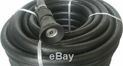 FIRE FIGHTING HOSE REEL KIT BRASS FITTED NOZZLE BLACK 25mm 1 x 20m SAFETY UV