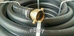 FIRE FIGHTING HOSE REEL KIT BRASS FITTED NOZZLE BLACK 25mm 1 x 20m SAFETY UV