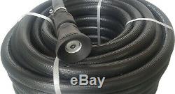 FIRE FIGHTING HOSE REEL KIT BRASS FITTED NOZZLE BLACK 25mm 1 x 30m SAFETY UV