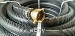 FIRE FIGHTING HOSE REEL KIT BRASS FITTED NOZZLE BLACK 25mm 1 x 30m SAFETY UV