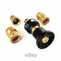 FIRE FIGHTING REEL YELLOW HOSE 20mm 3/4 x 36m COIL FITTED BRASS NOZZLE SAFETY