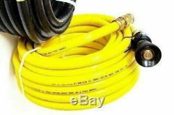 FIRE FIGHTING REEL YELLOW HOSE 20mm 3/4 x 36m COIL FITTED BRASS NOZZLE SAFETY