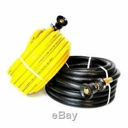 FIRE FIGHTING REEL YELLOW HOSE 20mm 3/4 x 36m COIL FITTED BRASS NOZZLE SAFETY