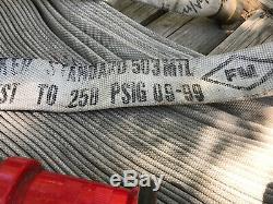 FIRE HOSE Choker Corp RACK 100 FT NOZZLE 1 1/2 250 PSI Coupling with Cover