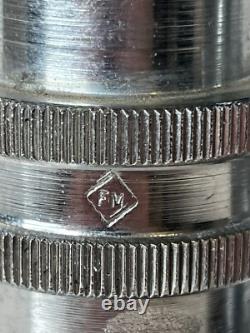 FM fire hose water nozzle attachment lot of 2 chrome metal firefighter vintage