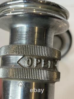 FM fire hose water nozzle attachment lot of 2 chrome metal firefighter vintage