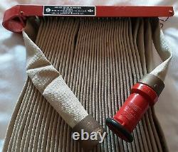 F-M Fireman Hose Rack 1 1/2 ID x 100 nozzle brass POWHATAN USA brand new FIRE