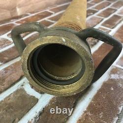 Fire Dept Brass 30 Long Fire Fighting Hose Nozzle Firefighter String Rope Wound
