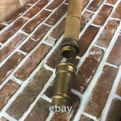 Fire Dept Brass 30 Long Fire Fighting Hose Nozzle Firefighter String Rope Wound