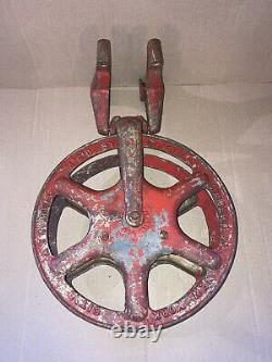 Fire Dept Hose Reel Cast Iron Cliff & Guibert Pat'd. March 13, 1900