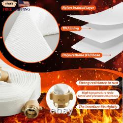 Fire Hose 100 FT x 1-1/2 ID, M × F NST/NH Brass Couplings