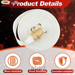 Fire Hose 100 FT x 1-1/2 ID, M × F NST/NH Brass Couplings