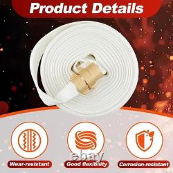 Fire Hose 100 Ft X 1-1/2 Id, M × F Nst/Nh Brass Couplings, Npt to Nh Adapter, F