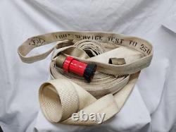 Fire Hose 100 ft Hose Length 1-1/2 NST Single Jacket Type with Nozzle