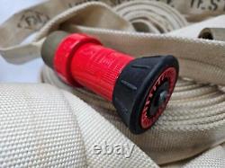 Fire Hose 100 ft Hose Length 1-1/2 NST Single Jacket Type with Nozzle