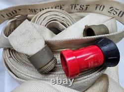Fire Hose 100 ft Hose Length 1-1/2 NST Single Jacket Type with Nozzle