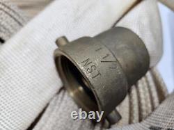 Fire Hose 100 ft Hose Length 1-1/2 NST Single Jacket Type with Nozzle