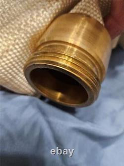 Fire Hose, 100 ft Hose Length, 1-1/2 NST with Powhatan Solid Brass Nozzle USA