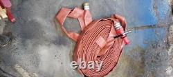 Fire Hose 100 ft Length 2.5 Diameter With Couplings and spray nozzle