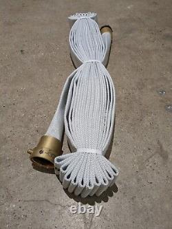 Fire Hose 2-1/2 X 50' with Brass Couplings Mercedes Textiles Polyflex