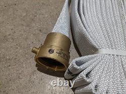 Fire Hose 2-1/2 X 50' with Brass Couplings Mercedes Textiles Polyflex