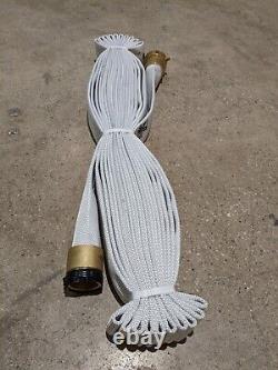 Fire Hose 2-1/2 X 50' with Brass Couplings Mercedes Textiles Polyflex