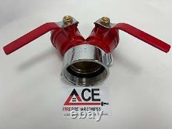 Fire Hose Hydrant Splitter from 2.5 reduces to 1.5 NH Thread hoses