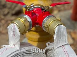 Fire Hose Hydrant Splitter from 2.5 reduces to 1.5 NH Thread hoses