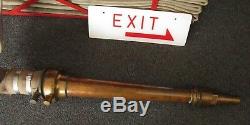 Fire Hose In Wall Mounted Cradel With Fire Nozzle & Hand Operated Tap C 1950's