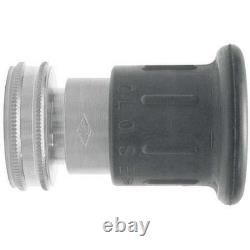 Fire Hose Nozzle 1-1/2in Brass NST Thread Twist 117GPM Black FM Approved