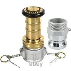 Fire Hose Nozzle 2 Brass Constant Flow Heavy Duty Fog SpringSpray NPSH Aluminum