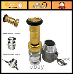 Fire Hose Nozzle 2 Inch Thermoplastic Spray Jet Fog Aluminum Fittings NPSH/NPT