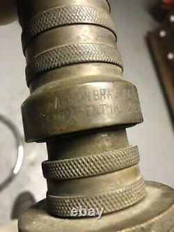 Fire Hose Nozzle Akron Brass Mfg. Co. Made In April 1942 Solid BRASS
