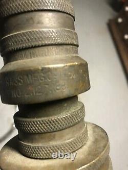 Fire Hose Nozzle Akron Brass Mfg. Co. Made In April 1942 Solid BRASS