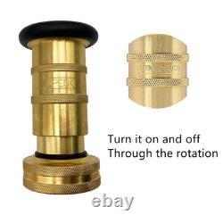 Fire Hose Nozzle Brass 1.5 NPSH NPT SAFBY Equipment Spray NPT NPSH