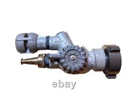 Fire Hose Nozzle Brass Fire Equipment Spray Jet Fog National Pipe Tapered NEW